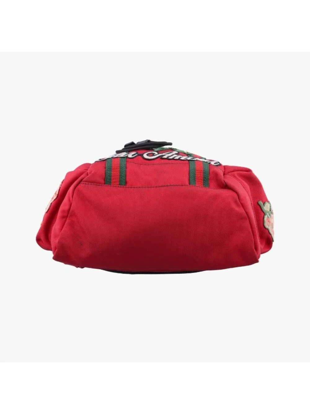 Gucci Techno Vintage Web la Vougre Pal Amour Embroidery Red Canvas Backpack